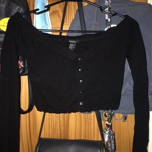 Forever21 Long Sleeve Crop Top